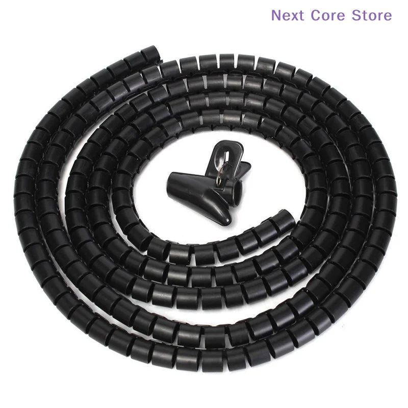 1M 8mm Spiral Wire Wrap Sleeving – Cable Organizer & Protector Cable Wrap Sleeve HIP