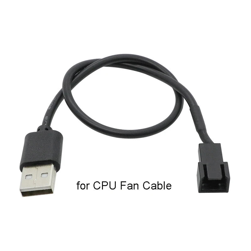 5V USB to 3-Pin CPU Fan Adapter Cable with Switch – 30cm Fan Adapter Cable HIP
