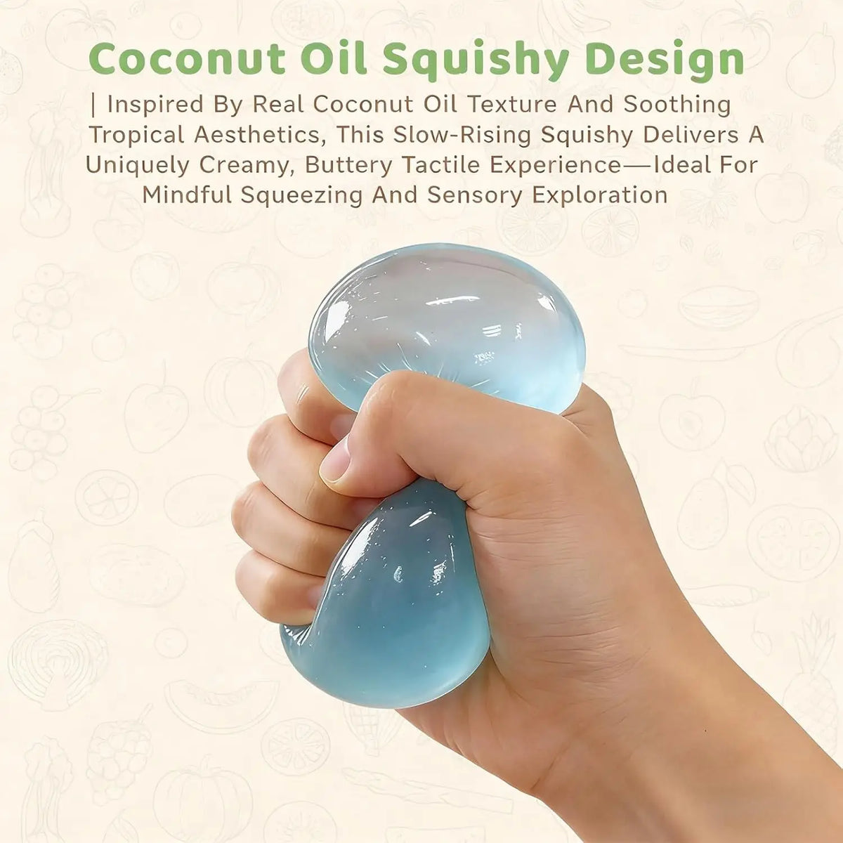 Maltose Mochi Squishy Fidget Toy – Soft Transparent Ball Squishy Fidget Toy HIP