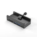 OULLX 8-in-1 USB-C Hub Docking Station – Monitor Clip Mount USB-C Docking Hub HIP Black