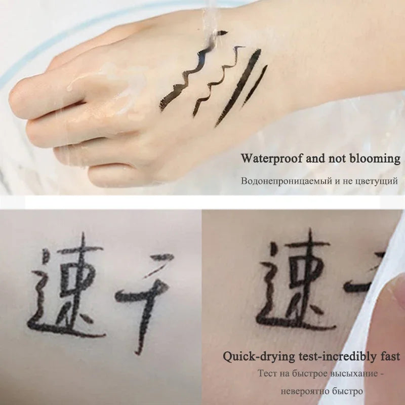 Waterproof Liquid Eye Liner Pencil Quick Drying No Blooming Eyeliner Pen Waterproof Long Lasting Natural Beauty Comestics Tools HIP