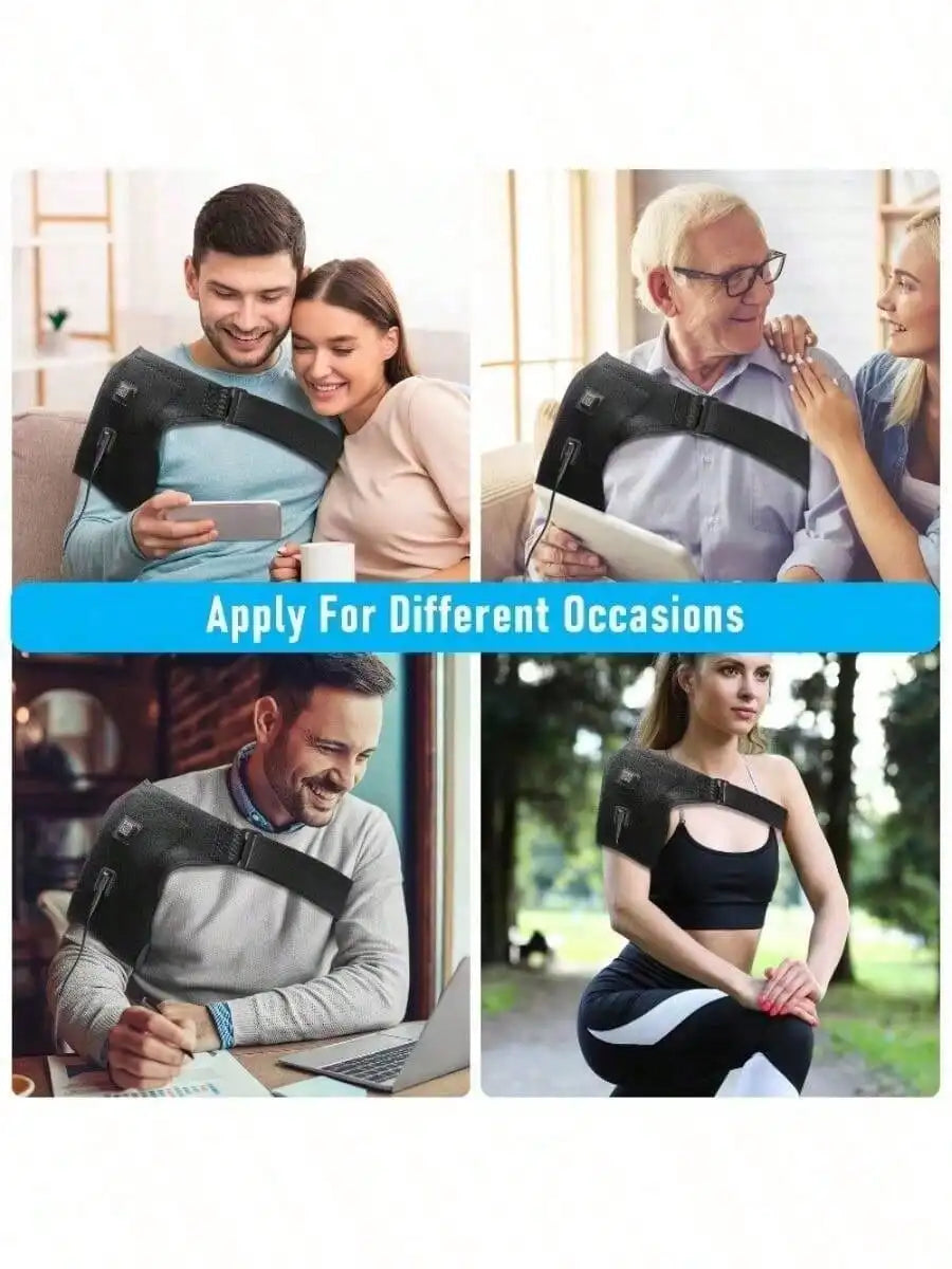 Wearable Heated Shoulder & Neck Massager – 3 Heat Levels Heated Shoulder Wrap HIP