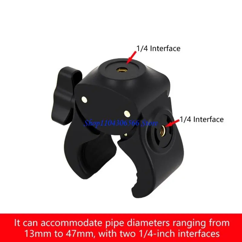 Dual 1/4" & 3/8" Screw Mount Camera Clamp – Tripod Accessory Camera Mount Clamp HIP