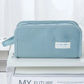 Large Capacity Pencil Case Zipper Stationery Organizer Bag Pencil Case Organizer HIP Blue