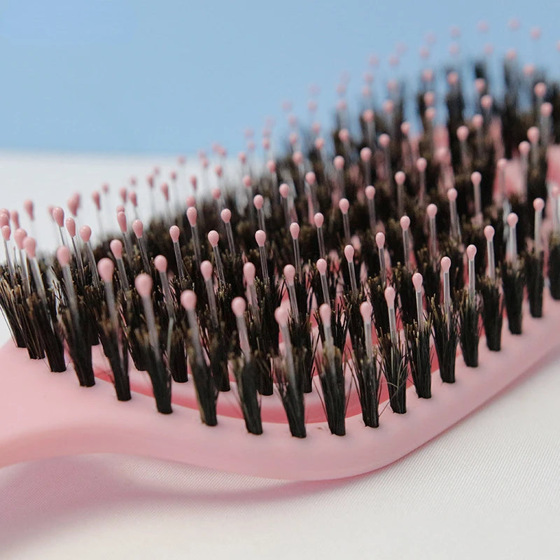 Detangling Curls Hairbrush Tangled Boar Bristle Hair Comb Define Hollow Out Hair Brush Dual Purpose Comb Hair Styling Tools HIP