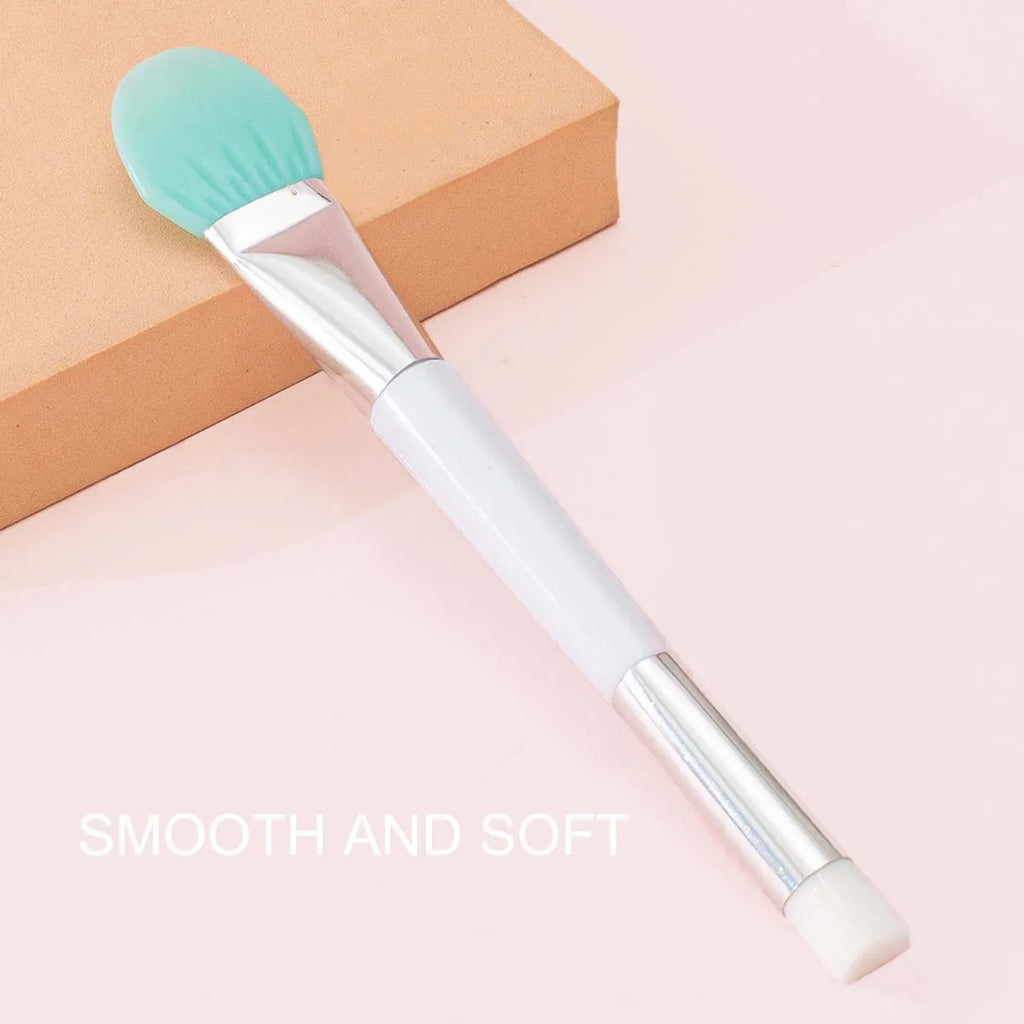 Double-Ended Silicone Face Mask Brush – Dual-Head Tool Silicone Mask Brush HIP Green