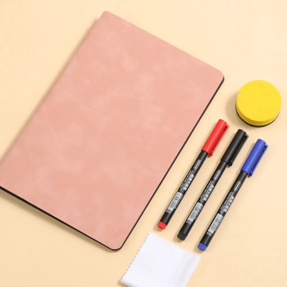 Reusable A5 Whiteboard Notebook with Pen & Eraser Cloth Reusable Whiteboard Notebook HIP