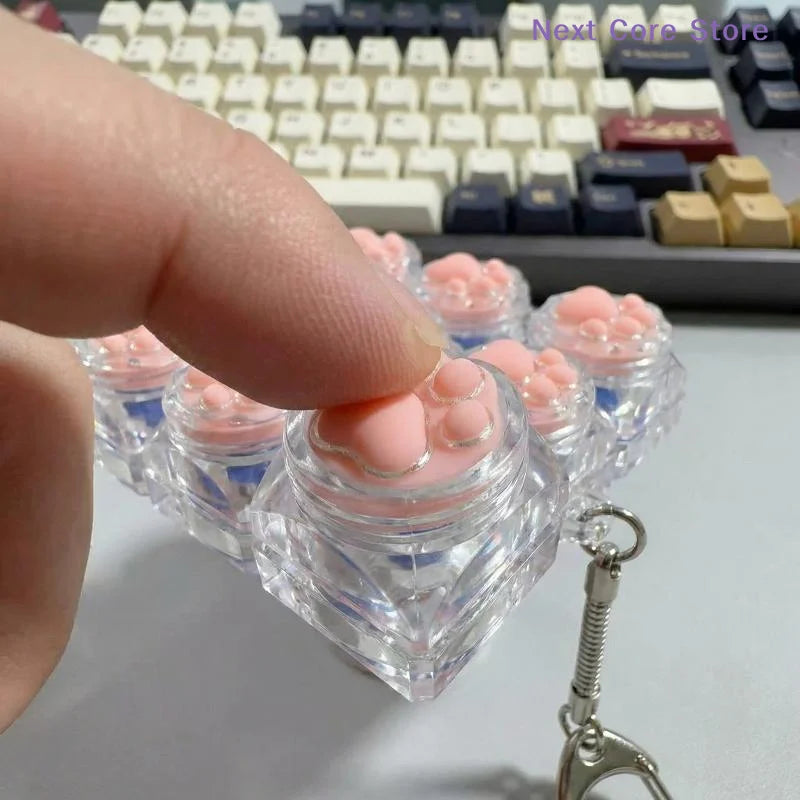 Crystal Keycap Keyboard Fidget Toy – Cat Claw Keychain Fidget Keychain Toy HIP