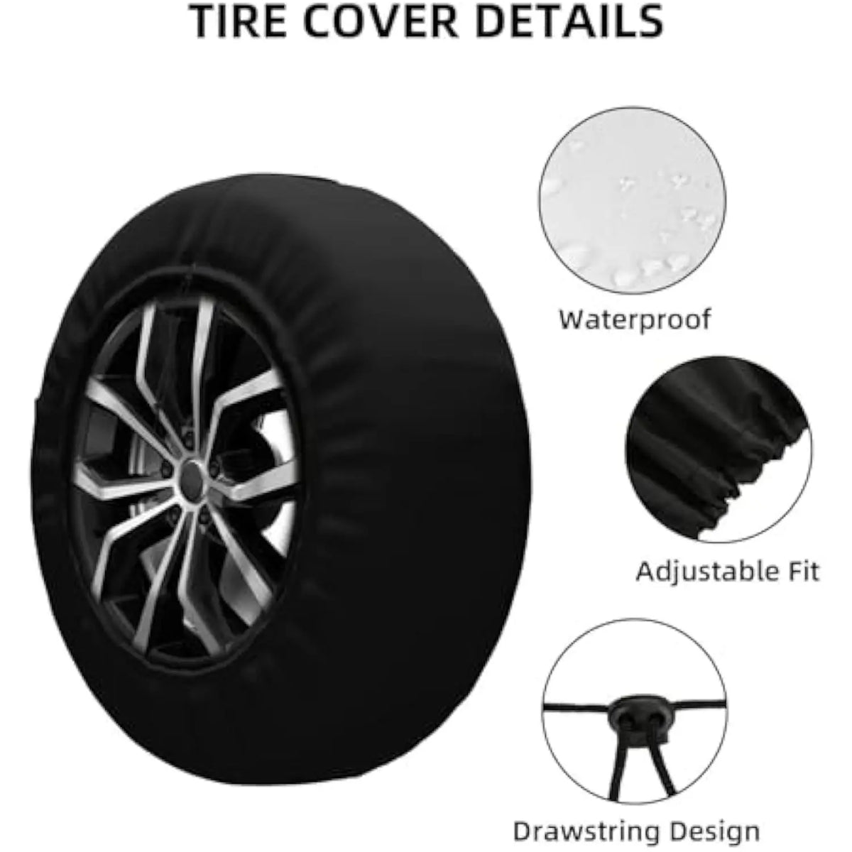 Compass Adventure Spare Tire Cover – Waterproof SUV Truck RV Spare Tire Cover HIP