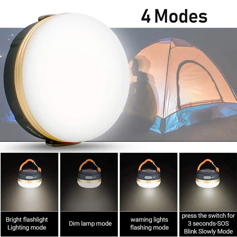 ESMARTER Mini LED Camping Lantern – USB Rechargeable, 3 Modes Portable Camping Lantern HIP