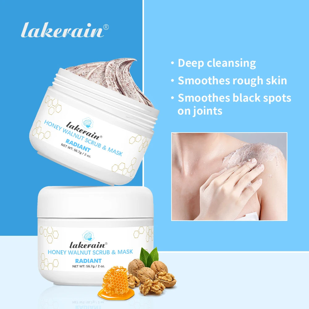 Facial Scrub & Face Exfoliator Mask Skin CareMoisturizing brightening Nourishing Cleansing Honey Walnut Facial Exfoliants Mask HIP