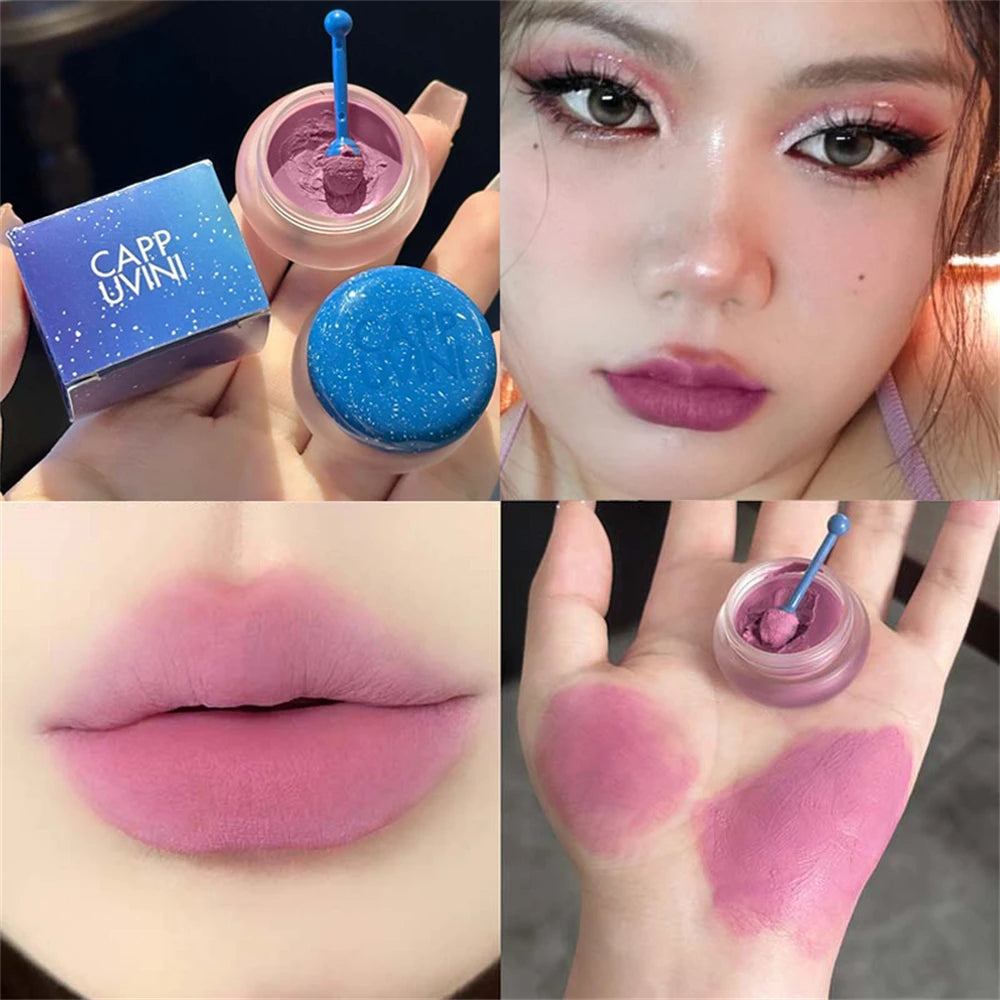 Slightly Drunk Rose Canned Lip Mud Mist Lipstick Moisturizing Velvet Matte Mousse Solid Lip Gloss Rouge Cream Tint Lips Makeup HIP 01