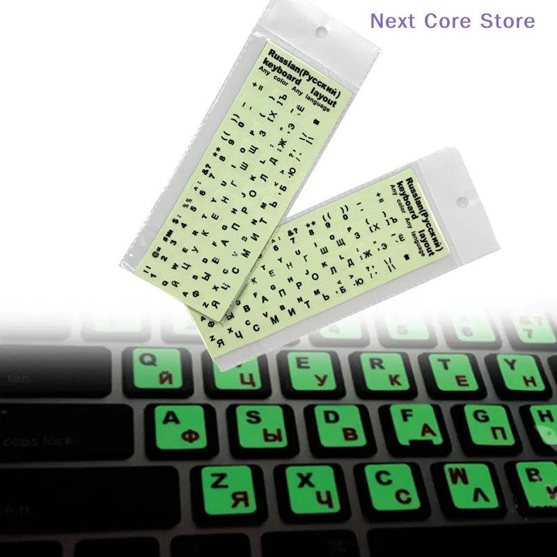 Luminous Keyboard Stickers – English, Russian & Arabic Labels Keyboard Sticker HIP