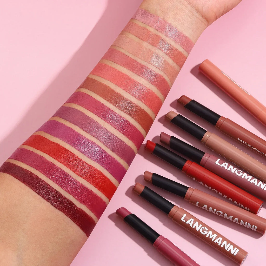 New Rotating Velvet Matte Lipstick Long Lasting Waterproof Lipstick Non-Stick Cup Lip Stain Tint Cosmetics Pencil Liner Makeup HIP
