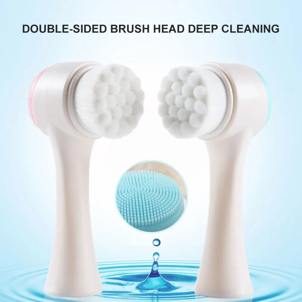 Double-Sided Silicone Facial Cleansing Brush – Deep Pore Care Facial Cleansing Brush HIP