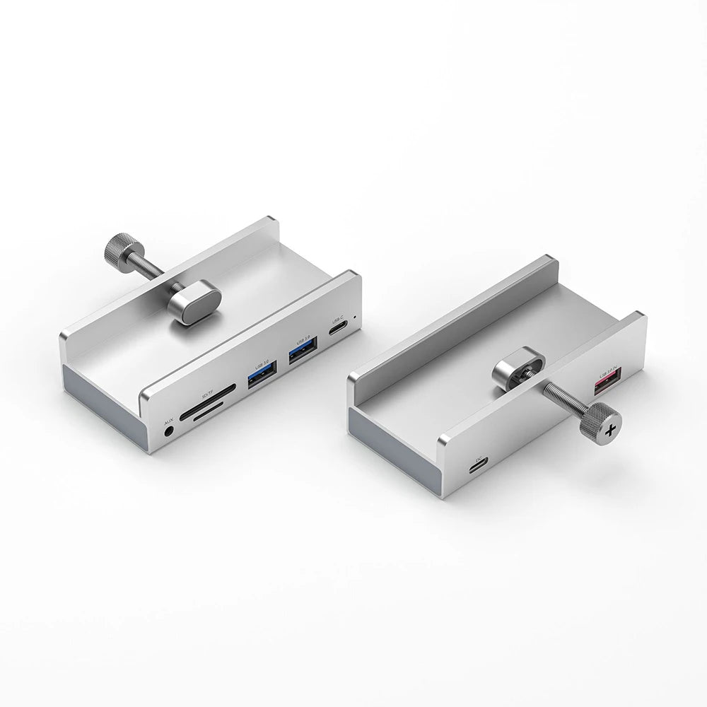 OULLX 8-in-1 USB-C Hub Docking Station – Monitor Clip Mount USB-C Docking Hub HIP