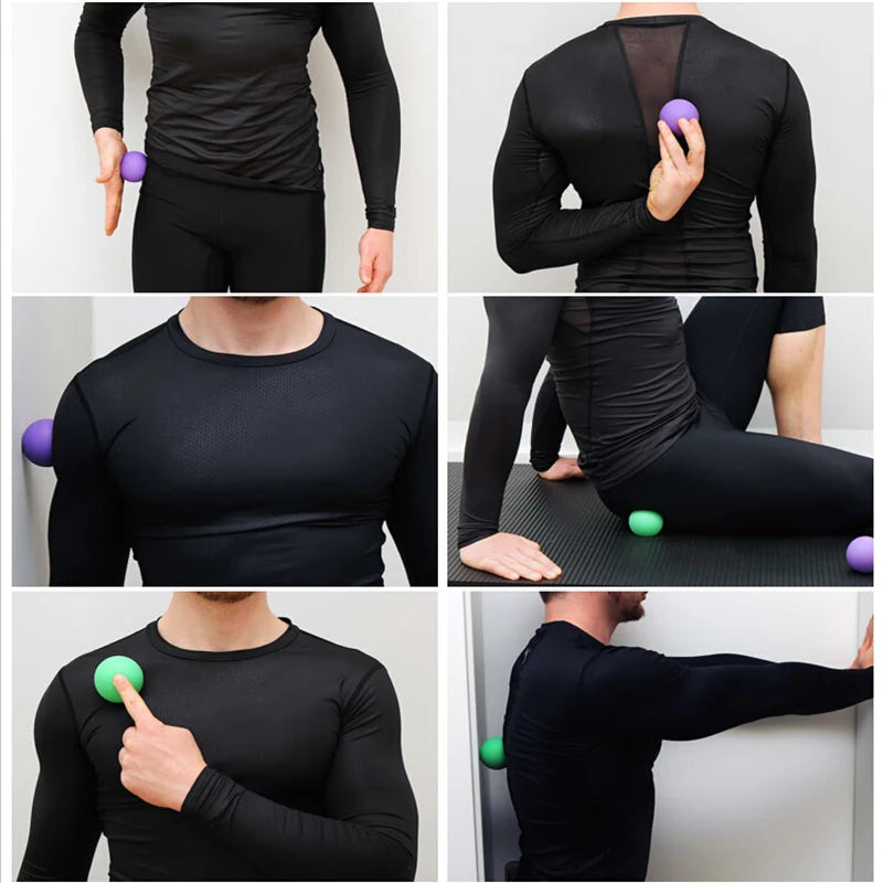 Rubber Fascia Massage Ball – Lacrosse Ball for Yoga & Recovery Fascia Massage Ball HIP