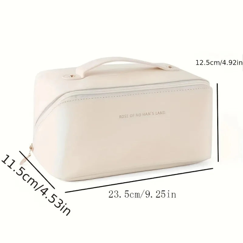 PU Leather Travel Cosmetic Bag – Large Makeup Organizer Cosmetic Travel Bag HIP