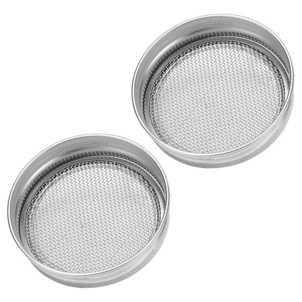 2Pcs Seed Sprouting Jar Filter Lids Stainless Steel Germination Accessory for Regular Mouth Jars HIP