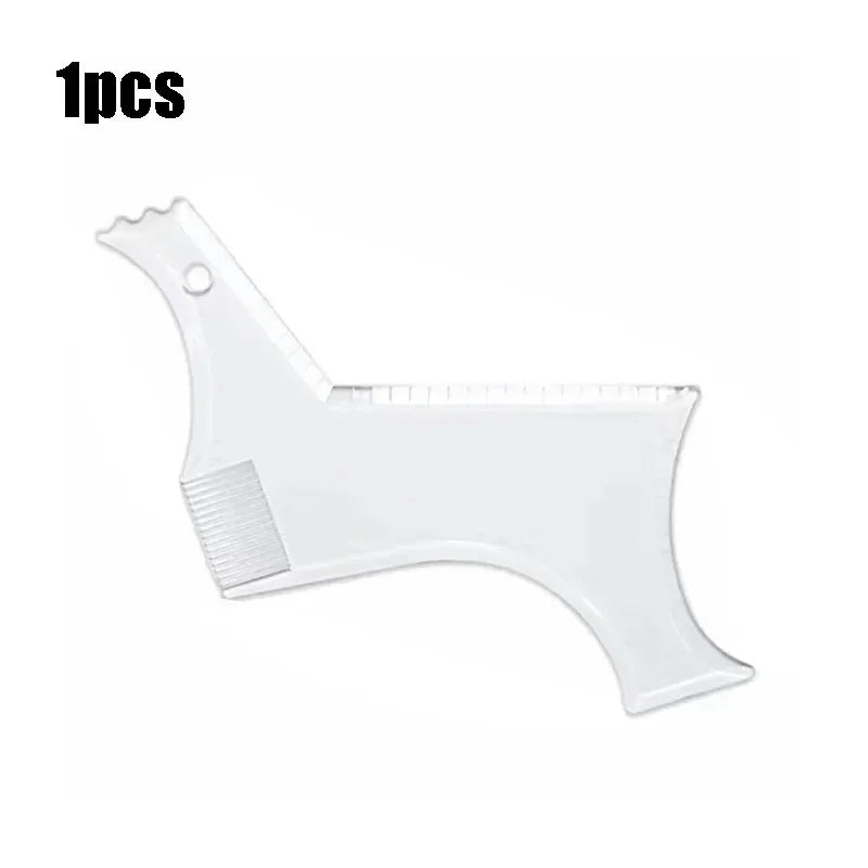 Men's Beard Shaping Tool – Stencil Comb All-in-One Beard Shaping Tool HIP C618-transparent 1pc
