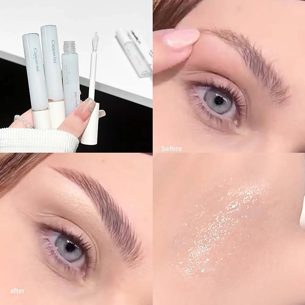 Waterproof 3D Wild Brow Gel Lasting Transparent Brows Styling Gel with Comb Brush Sculpt Fluffy Brows Styling Wax Cosmetics HIP