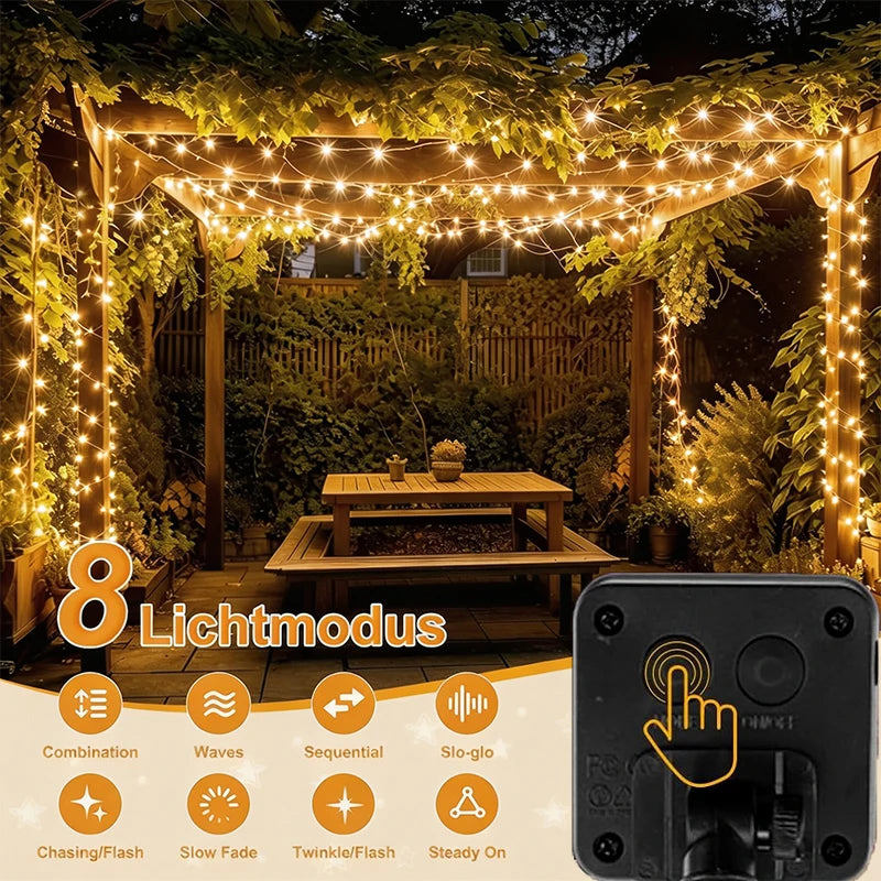 Solar LED Fairy String Lights – Waterproof Outdoor Garden Decor Solar String Lights HIP