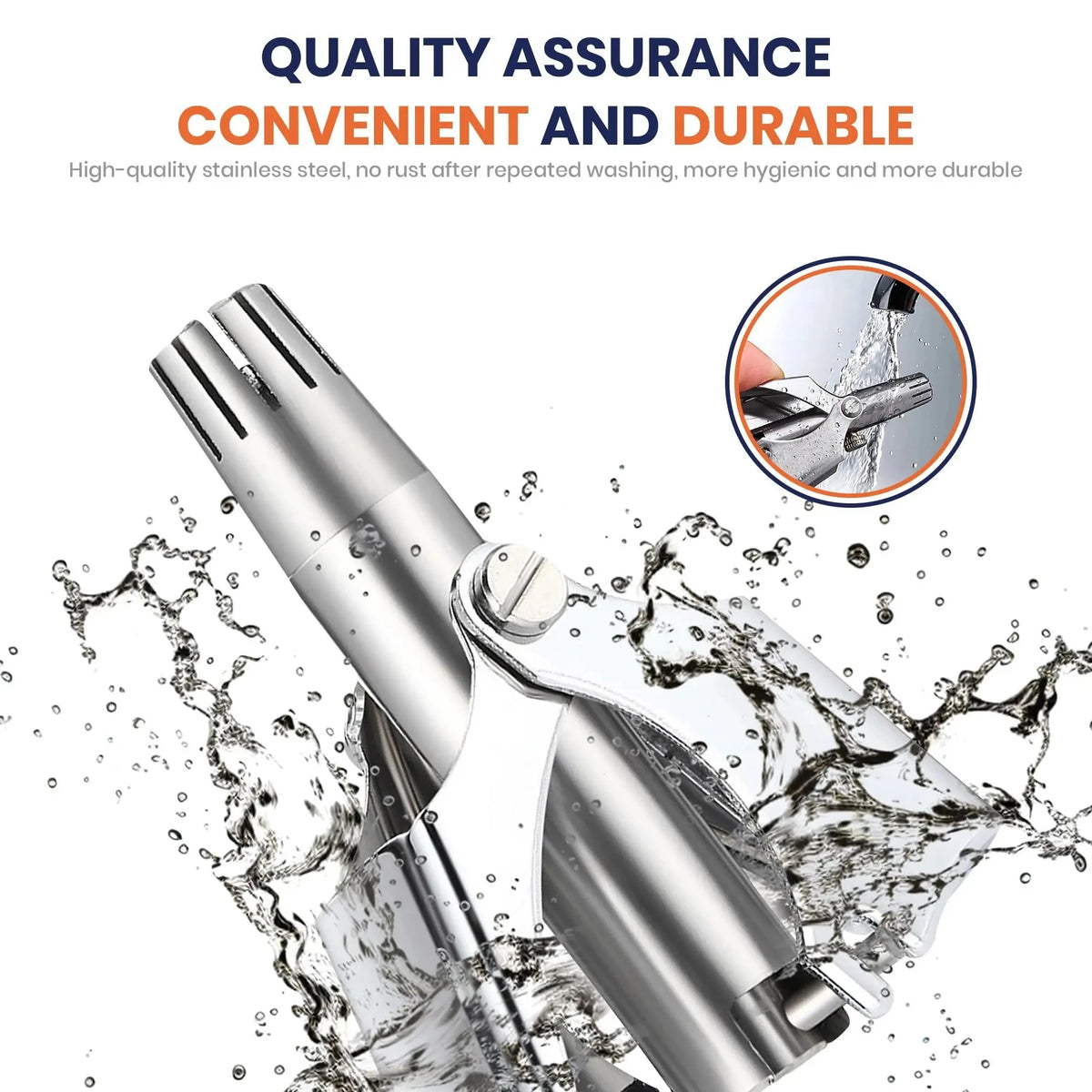 Manual Ear & Nose Hair Trimmer – Waterproof & Painless Nose & Ear Trimmer HIP