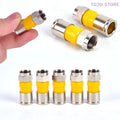 10-Pack RG6 F-Type Waterproof Compression Snap Seal Connectors Coaxial Cable Connector HIP Default Title