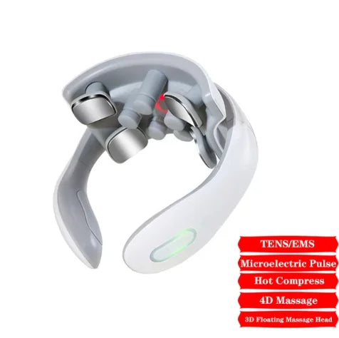 Portable Electric Neck & Shoulder Massager – Rechargeable Electric Neck Massager HIP white