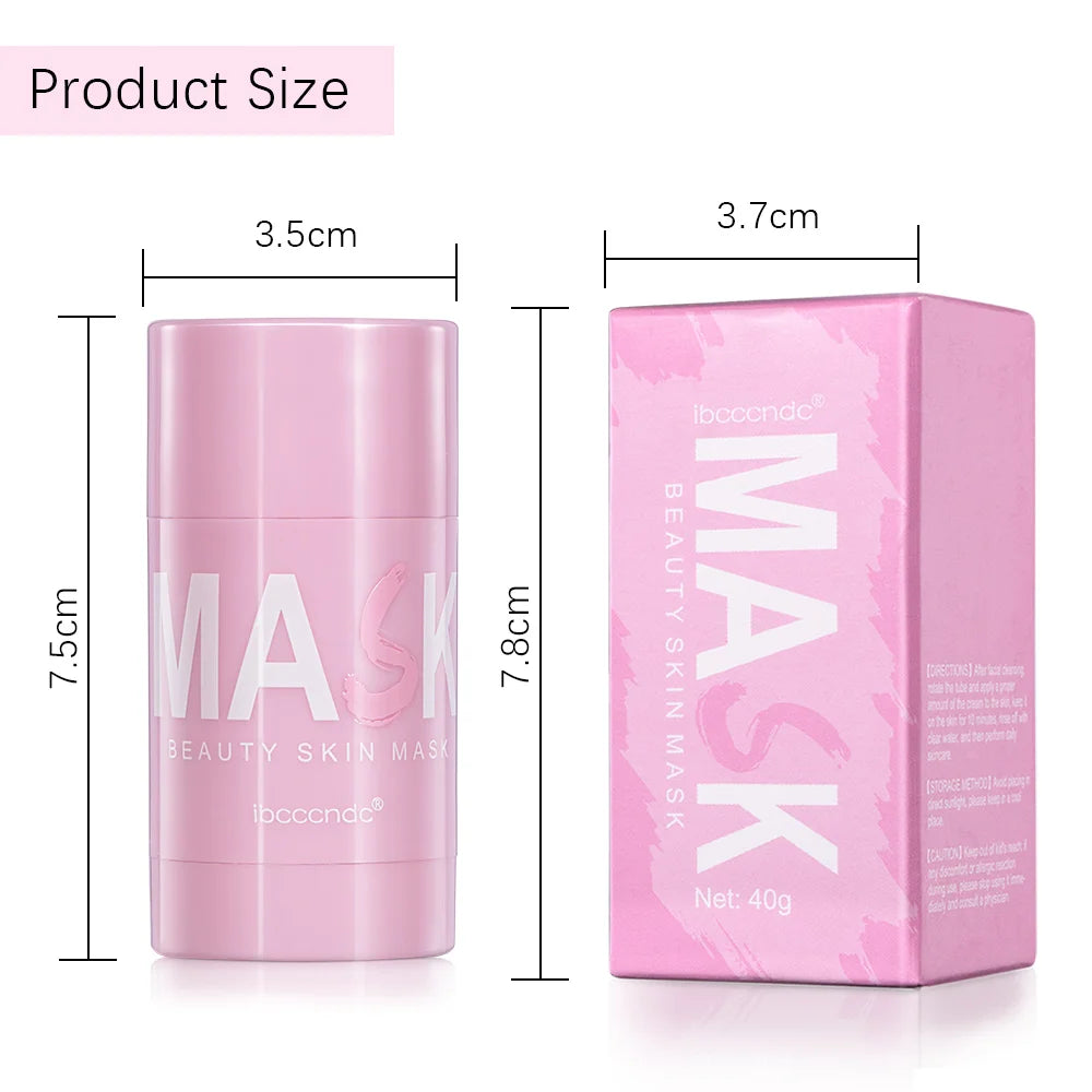 40g Face Clean Mask Green Tea/Rose Extract Cleansing Stick Deep Moisturizing Shrink Pores Blackhead Film Smear Oil Control Mask HIP