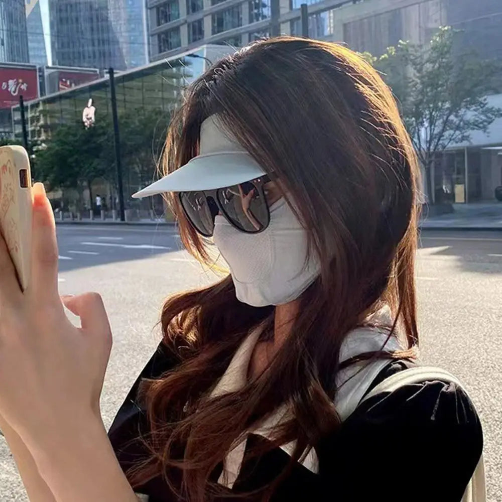 Ice Silk UV Full Face Mask & Neck Scarf – Cycling Sun Cover Sun Protection Mask HIP
