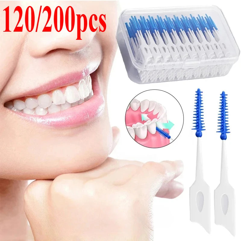 RUZOFO Interdental Silicone Brushes 40–200pcs | Oral Care Interdental Brush HIP