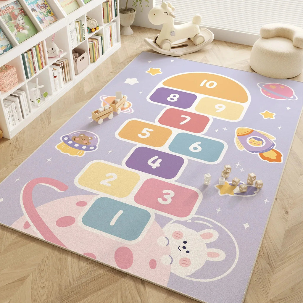 Dinosaur Print Kids Play Mat – Non-Slip Cartoon Area Rug Kids Area Rug HIP 4 40X60cm-Felt