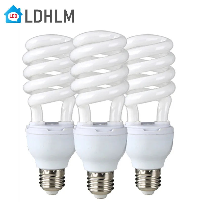 E27 LED Spiral Bulb 5–65W Energy-Saving Lamp AC220–240V LED Light Bulb HIP E27 -AC 220V White light 40W