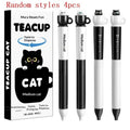 Cute Teacup Cat Gel Pen 0.5mm – Quick Dry Rotating Design Novelty Gel Pen HIP 4pcs