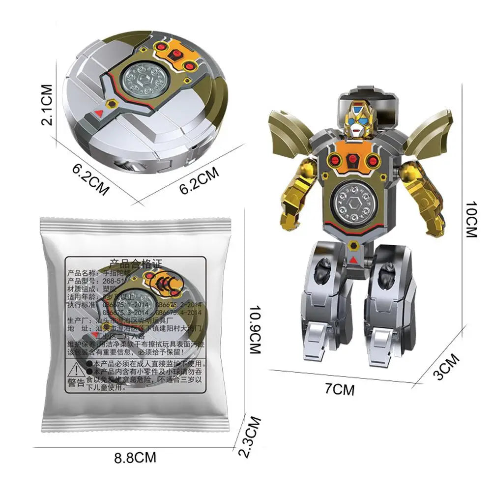 Transformable Fidget Spinners Funny Sensory Fidget Toys Deformable DIY Round to Robot Fingertip Toys for Kids Party Gifts HIP