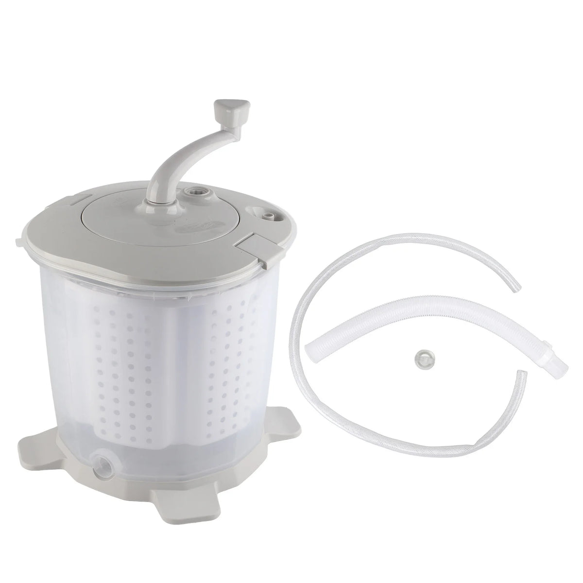 Portable Manual Washing Machine Detachable Wash Basket Manual Washing Machine Suction Cup Feet Fast Dehydration for Dormitory HIP A No plug