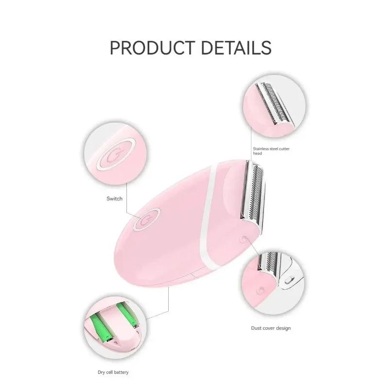 Women's Electric Body Shaver – Stainless Blade, Green & Pink Electric Body Shaver HIP