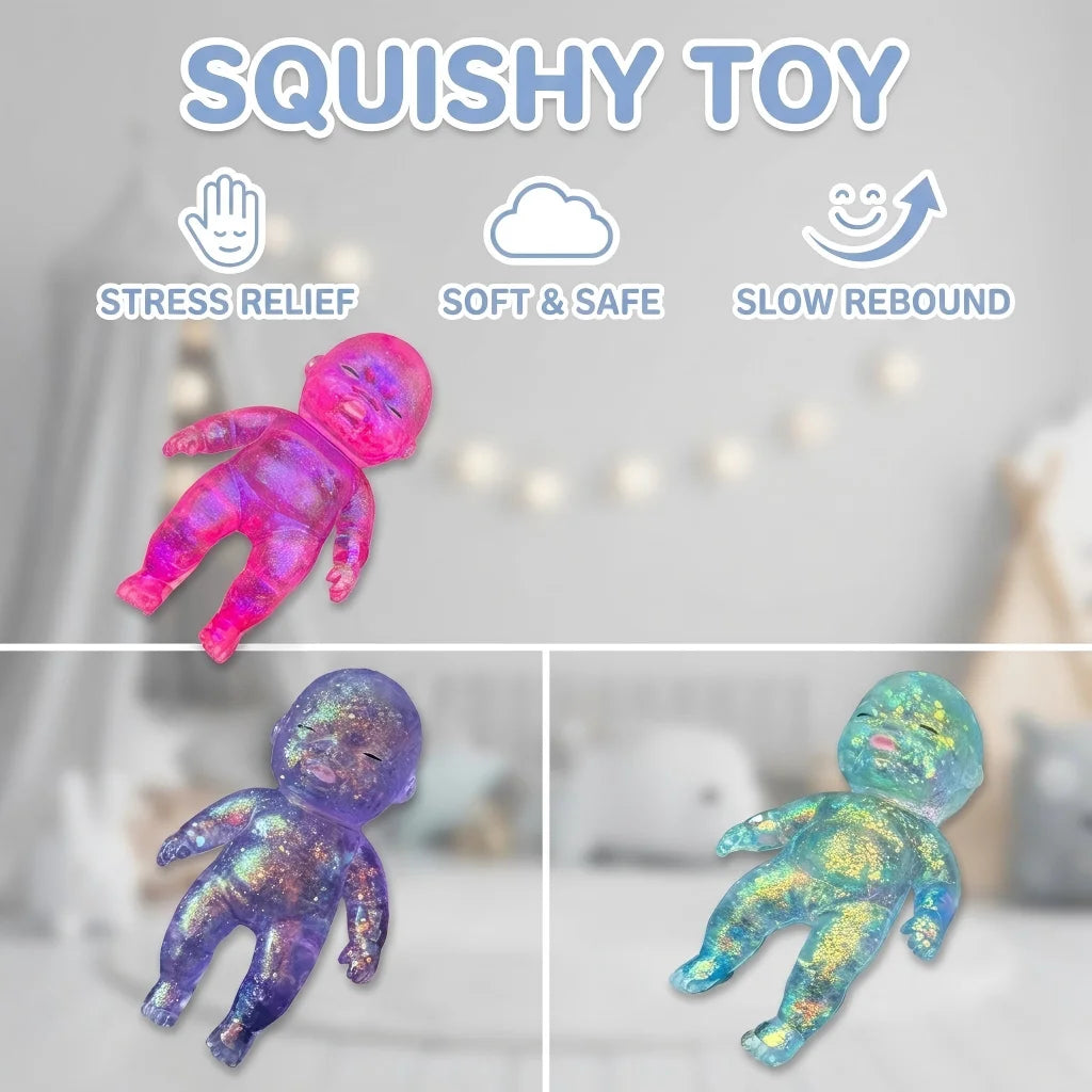 Vivid Sugar Baby Squeeze Toy Squishy Baby Slow Stress Ball Rebound Decompression Toy For Adult Kid Relieve Stress Home Decor HIP