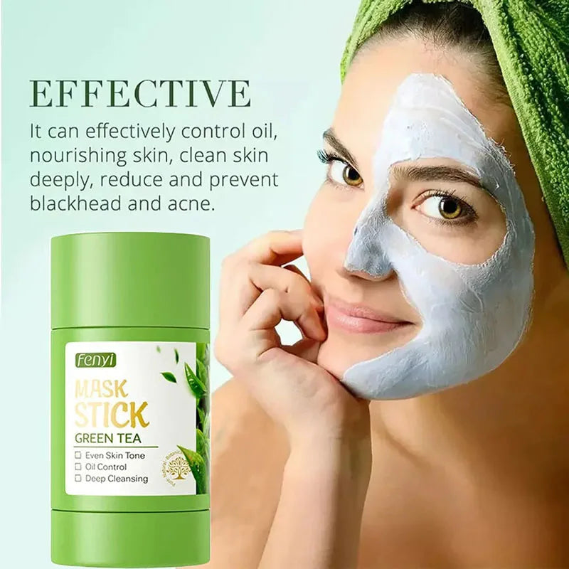 Green Tea Solid Face Mask Stick – Cleanse, Brighten & Hydrate Solid Face Mask Stick HIP