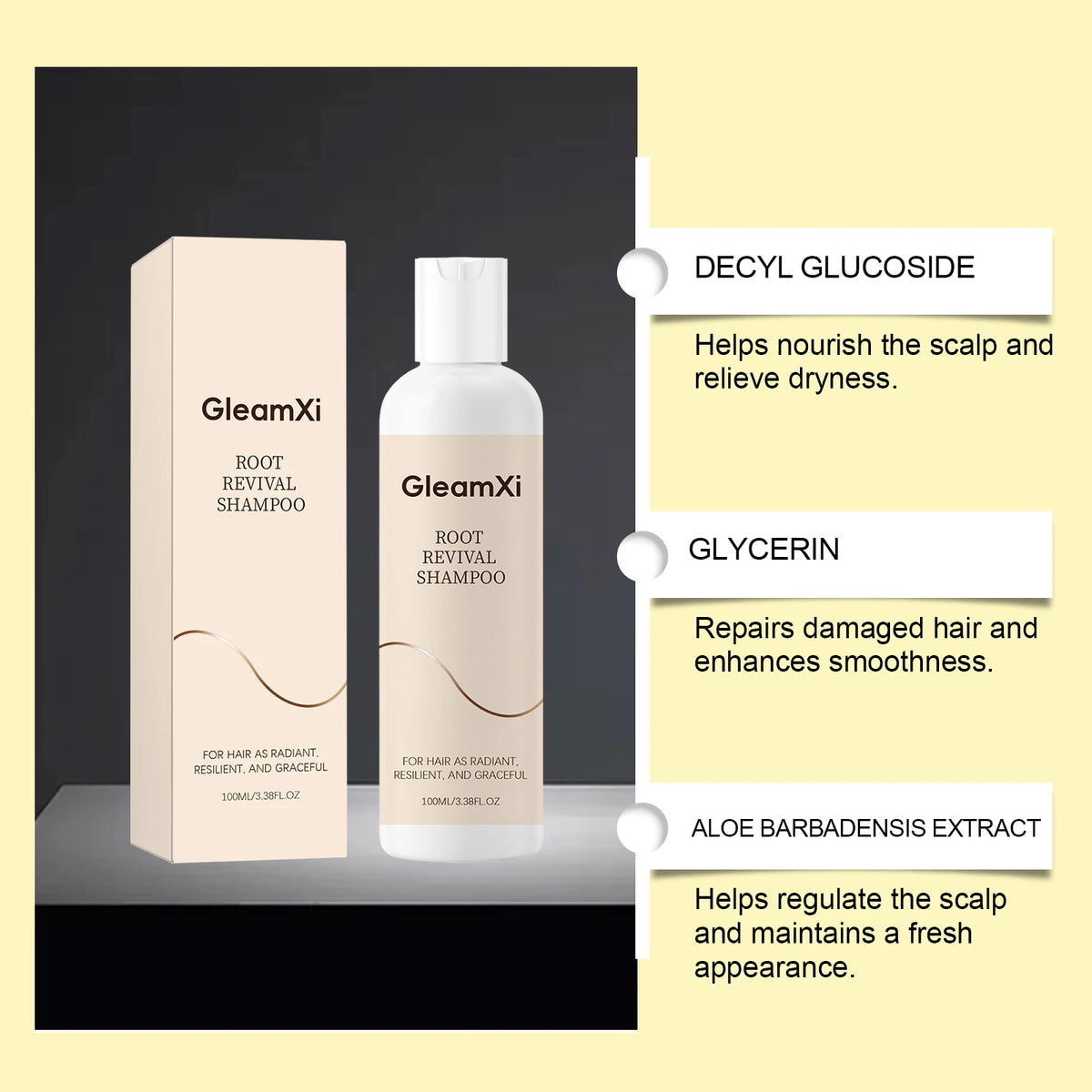Moisturizing Shampoo & Hair Serum Set with Scalp Roller Hair Care Set HIP