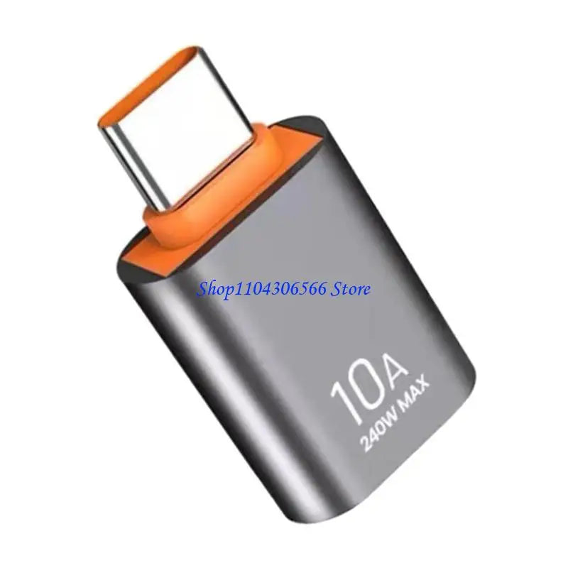 USB-C to USB 3.0 Adapter | 10Gbps & 240W Fast Charging USB-C Adapter HIP Silver CN