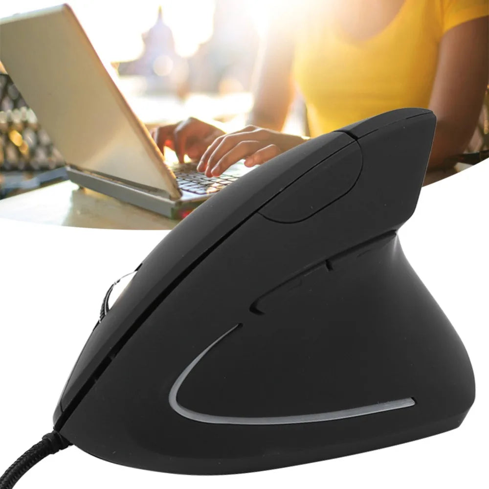 Ergonomic Vertical USB Wired Mouse – Adjustable DPI | Colorful Ergonomic Wired Mouse HIP