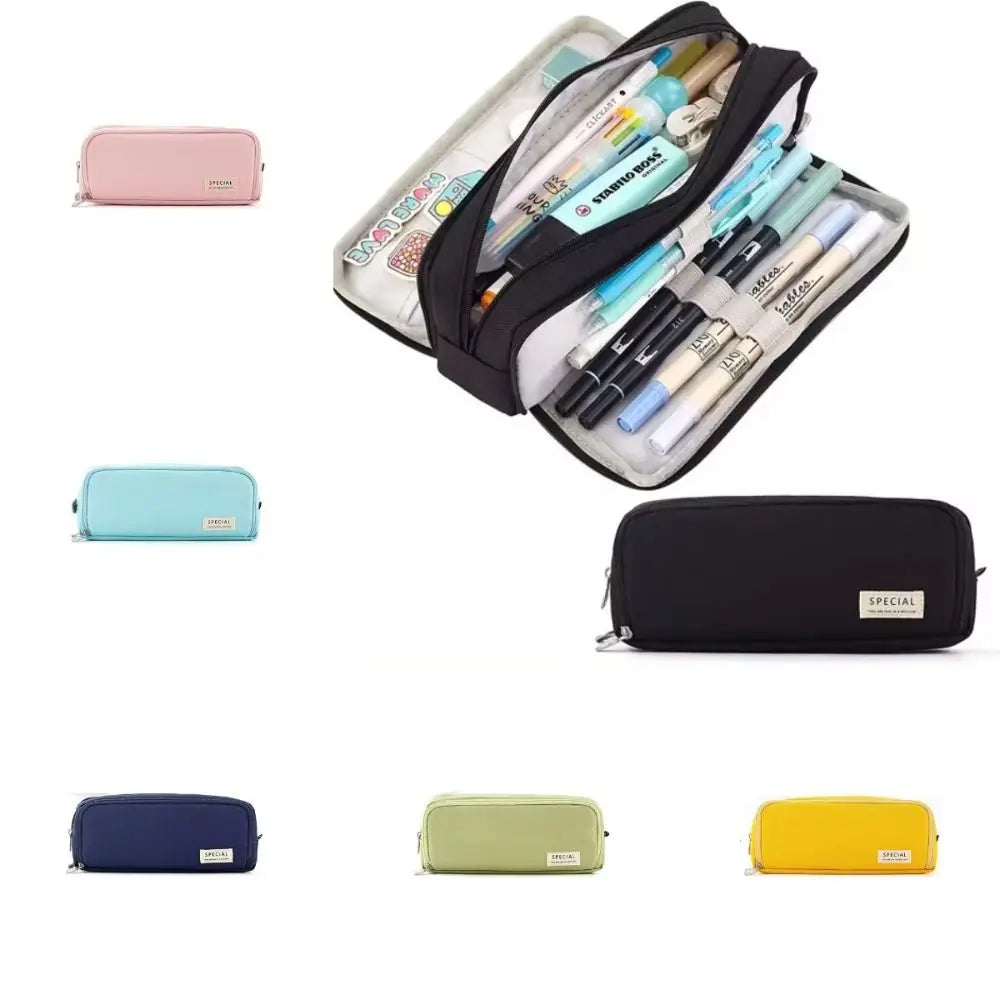 3-Layer Large Capacity Pencil Case – Zipper Stationery Organizer Pencil Case Organizer HIP