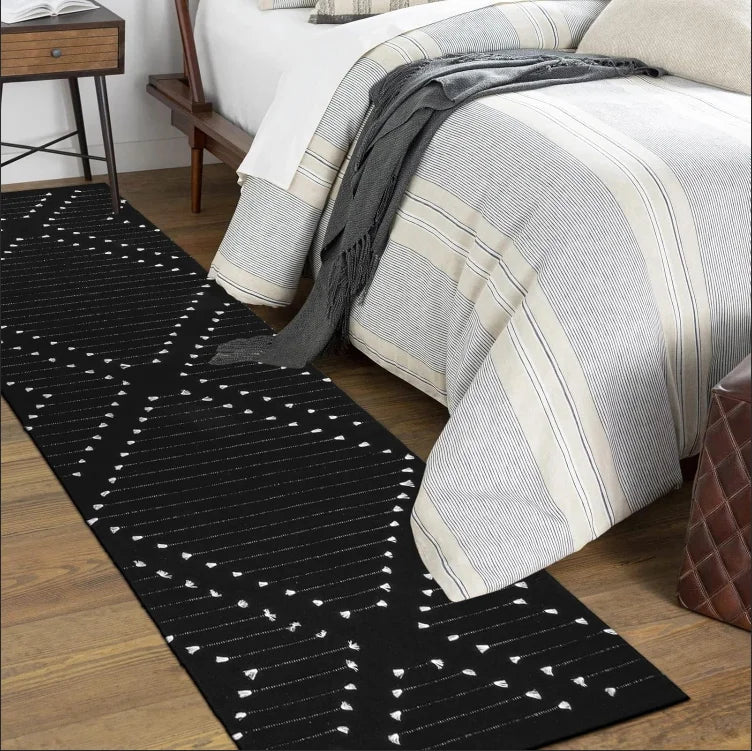 Orange Boho Tribal Runner Rug – Non-Slip Washable Floormat Runner Rug HIP