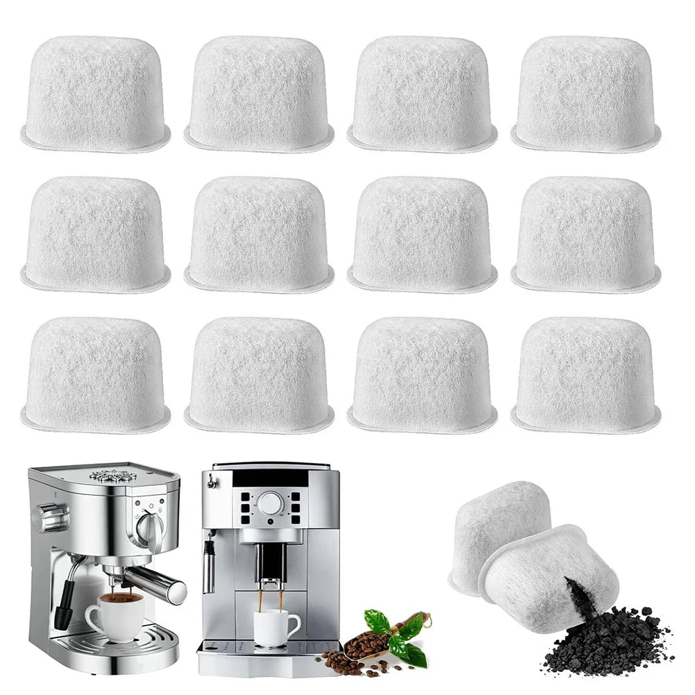 Replacement Charcoal Water Filters 12packs For For Espresso Machine Reduce Impurities Improved Coffee Taste Accessories HIP