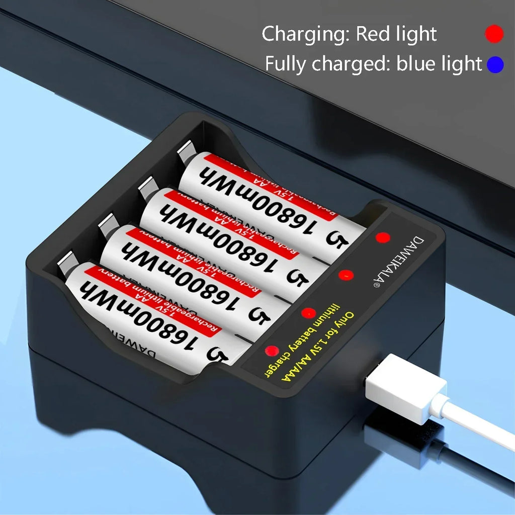 DAWEIKALA AA AAA 1.5V Rechargeable Lithium Batteries Rechargeable Batteries HIP