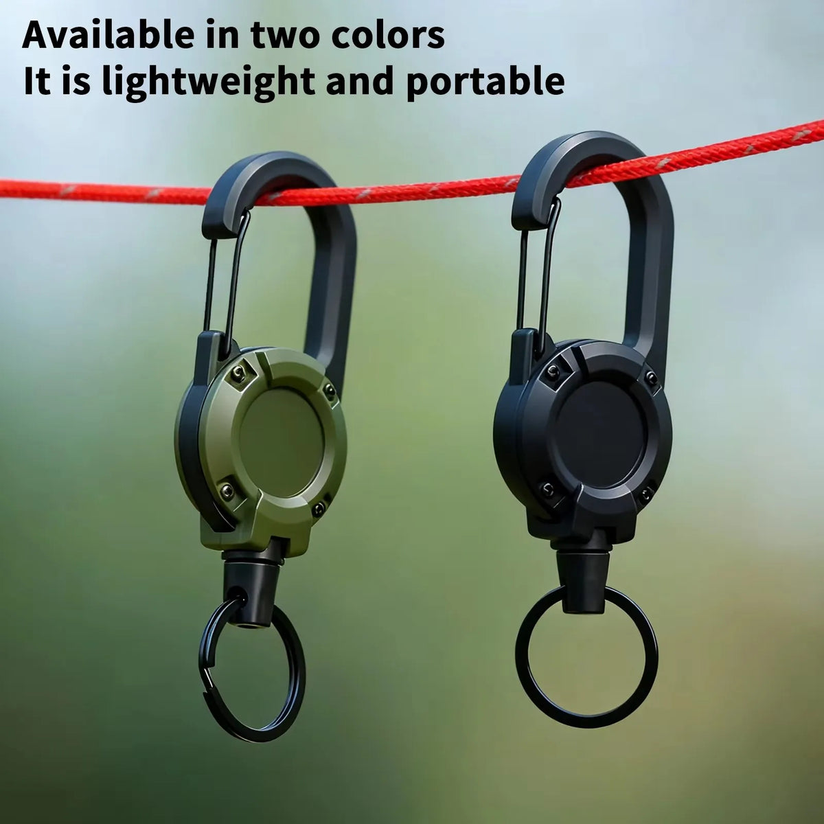 Retractable Carabiner Key Reel – Heavy Duty Steel Wire Rope Retractable Key Reel HIP