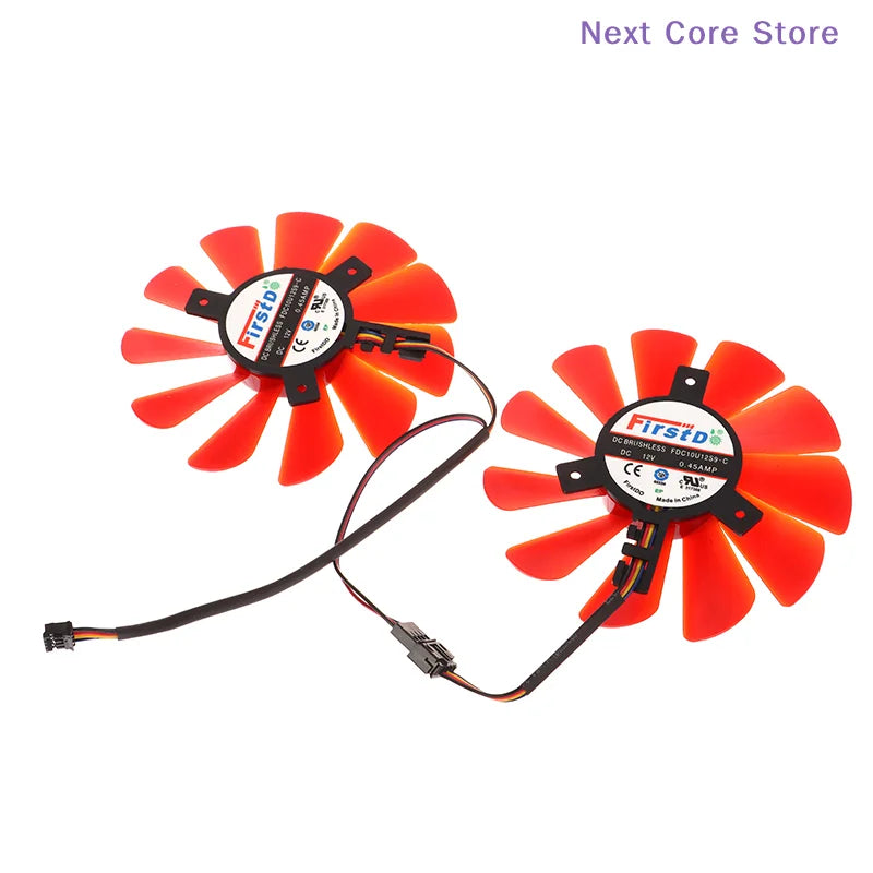 87mm RX 570 RX 580 Replacement GPU Cooling Fan Pair FDC10U12S9-C GPU Replacement Fan HIP