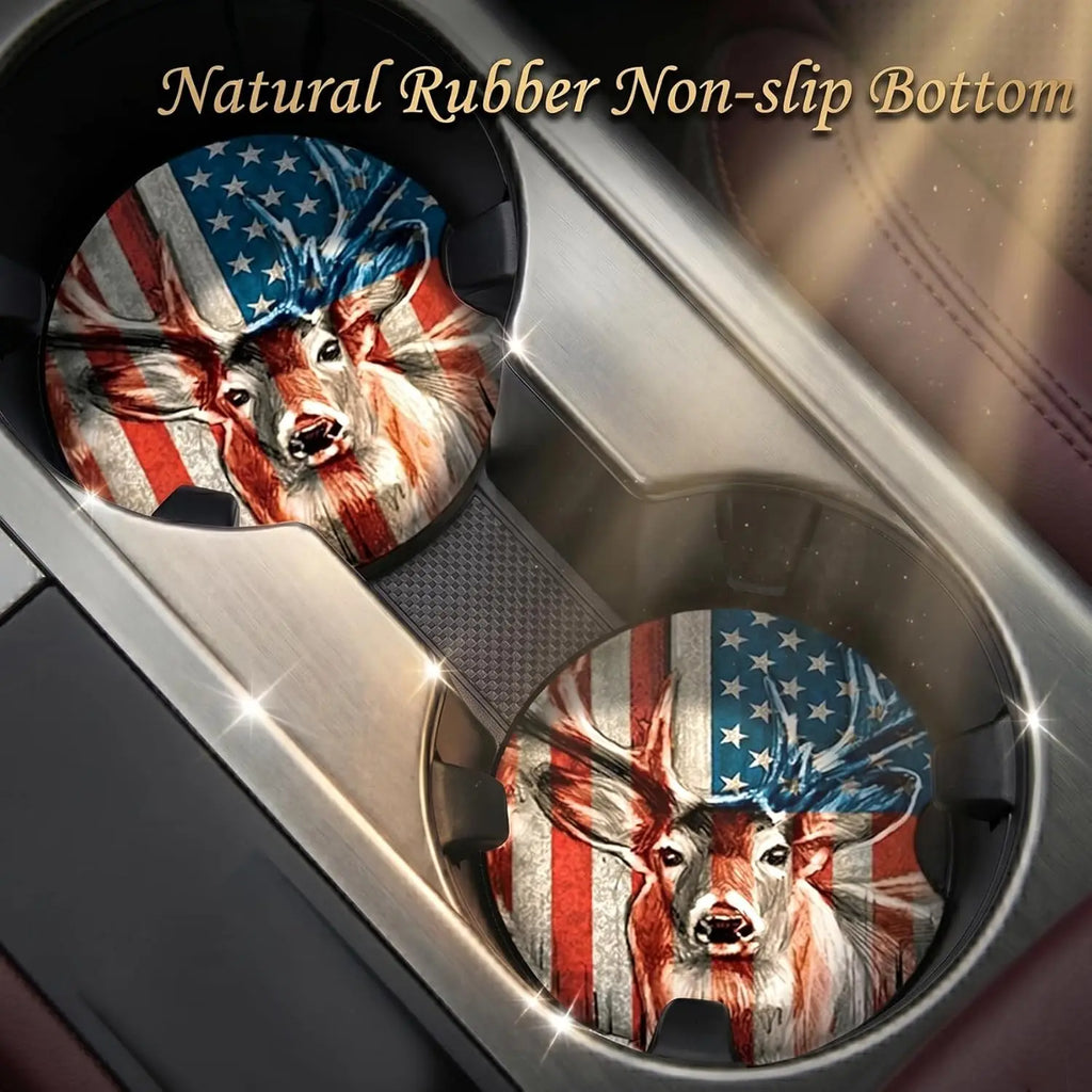 2-Pack Moon Cat Car Cup Holder Coasters – Anti-Slip Neoprene Car Cup Coasters HIP